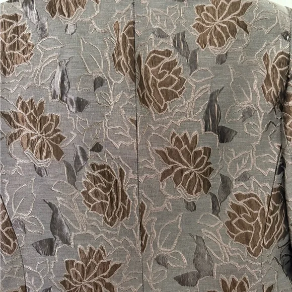 Giorgio Armani Blazer Floral Brown and Gray Floral Size 8 - Picture 4 of 5